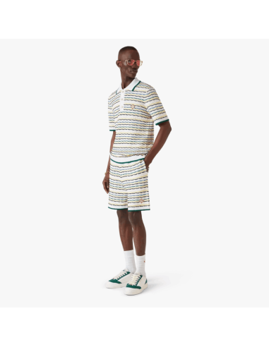 Short en point de tricot Blanc Homme Casablanca présenté porté de face|Boutique Homme Toulouse Short en point de tricot Blanc Homme Casablanca présenté porté de face|Boutique Homme Toulouse