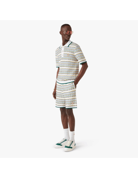 Short en point de tricot Blanc Homme Casablanca présenté porté de face｜Boutique Homme Toulouse