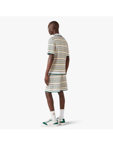 Short en point de tricot Blanc Homme Casablanca présenté porté de dos|Boutique Homme Toulouse Short en point de tricot Blanc Homme Casablanca présenté porté de dos|Boutique Homme Toulouse