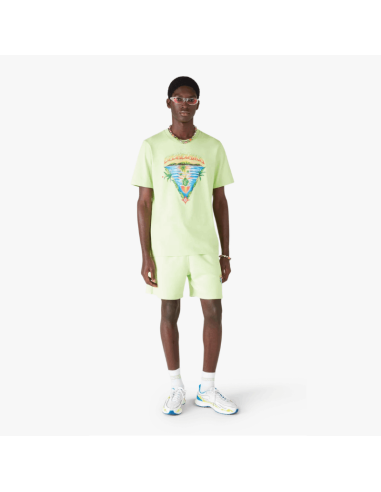 Short de Survêtement Innocence Triangle Vert Homme Casablanca présenté porté de face｜Boutique Homme Toulouse