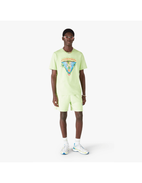 Short de Survêtement Innocence Triangle Vert Homme Casablanca présenté porté de face｜Boutique Homme Toulouse