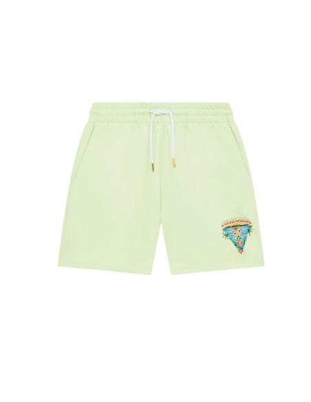 Short de Survêtement Innocence Triangle Vert Homme Casablanca présenté de face｜Boutique Homme Toulouse