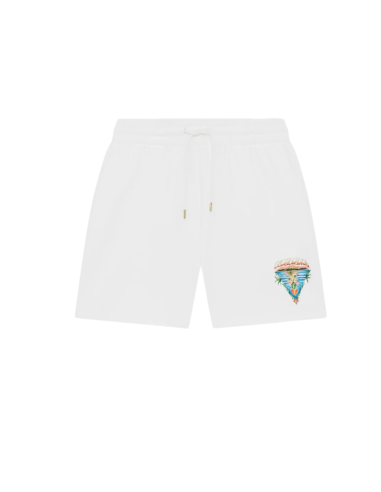 Short de Survêtement Innocence Triangle Blanc Homme Casablanca présenté de face｜Boutique Homme Toulouse