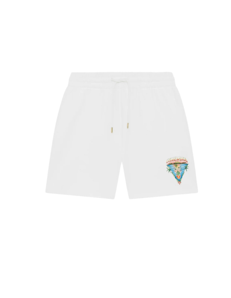 Short de Survêtement Innocence Triangle Blanc Homme Casablanca présenté de face｜Boutique Homme Toulouse