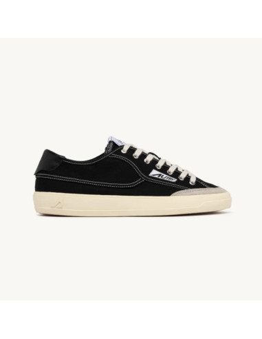 Sneakers Windscape Low En Toile Noir Homme Autry présentées portées de profil｜Magasin Homme Toulouse
