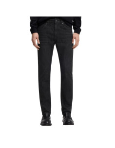 Jean Slim Delaware Denim Gris Noir Homme Boss présenté porté de face｜Boutique Homme Toulouse