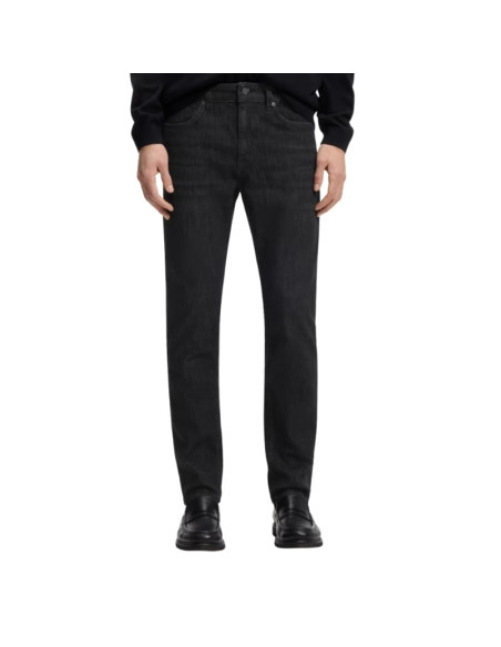 Jean Slim Delaware Denim Gris Noir Homme Boss présenté porté de face｜Boutique Homme Toulouse