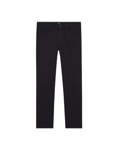 Pantalon Slim Delaware En Twill Noir Homme Boss présenté de face｜Boutique Homme Toulouse