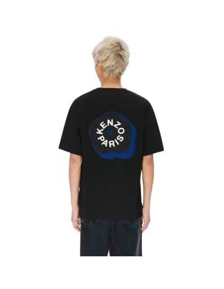 T-Shirt Oversize Brodé 'Boke Flower 2.0' Noir Homme Kenzo présenté porté de dos｜Boutique Homme Toulouse