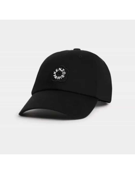 Casquette Brodée 'Boke Flower 2.0' Noir Homme Kenzo présentée portée de face｜Magasin Homme Toulouse
