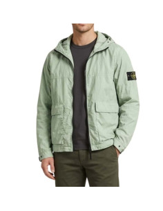 Veste À Capuche Nylon Membrane 3L TC Sage Homme Stone Island présentée portée de face｜Magasin Homme Toulouse