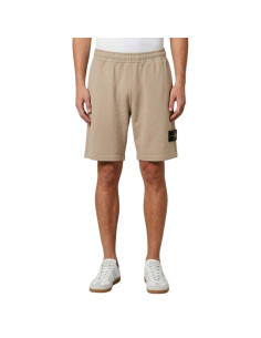 Bermuda Cargo Beige Homme Stone Island présenté porté de face｜Boutique Homme Toulouse