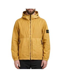 Veste À Capuche Nylon Panama Moutard Homme Stone Island présentée portée de face｜Magasin Homme Toulouse