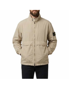 Veste Deperlante Nylon Smerigliato-Tc Beige Homme Stone Island présentée portée de face｜Magasin Homme Toulouse