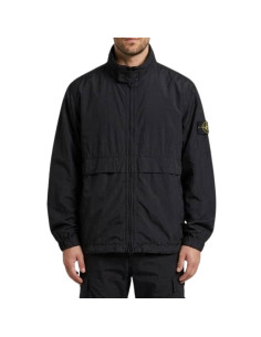 Veste Deperlante Nylon Smerigliato-Tc Noir Homme Stone Island présentée portée de face｜Magasin Homme Toulouse