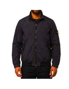 Veste À Col Montant Nylon Noir Homme Stone Island présentée portée de face｜Magasin Homme Toulouse