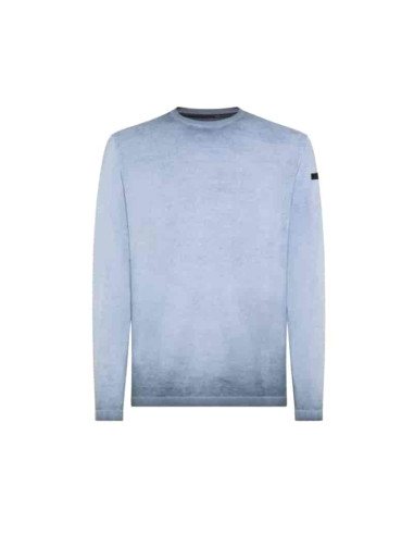 Pull-Over Ice En Maille Ronde Bleu Homme RRD présenté de face｜Boutique Homme Toulouse