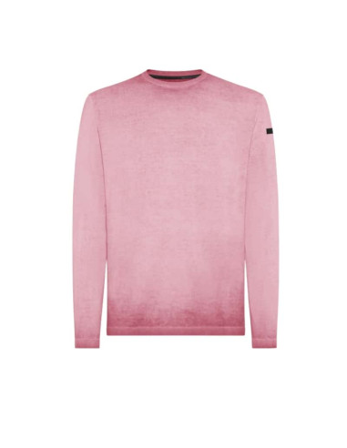 Pull-Over Ice En Maille Ronde Rose Homme RRD présenté porté de face｜Boutique Homme Toulouse