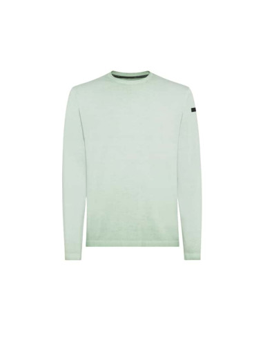 Pull-Over Ice En Maille Ronde Vert Homme RRD présenté porté de face｜Boutique Homme Toulouse