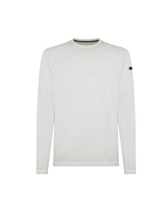 Pull-Over Ice En Maille Ronde sable blanc Homme RRD présenté porté de face｜Boutique Homme Toulouse