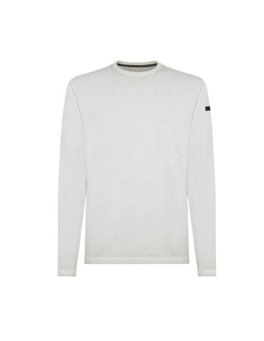 Pull-Over Ice En Maille Ronde sable blanc Homme RRD présenté porté de face｜Boutique Homme Toulouse