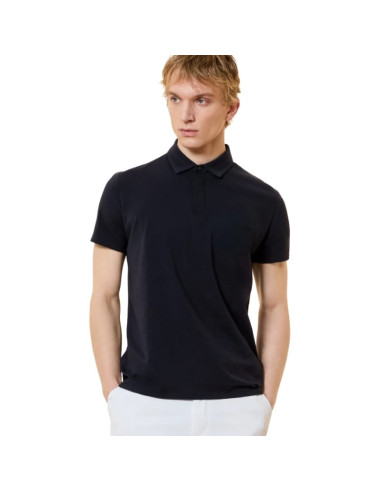 Polo Revo Bleu Noir Homme RRD présenté porté de face｜Boutique Homme Toulouse