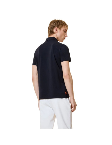 Polo Revo Bleu Noir Homme RRD présenté porté de dos｜Boutique Homme Toulouse