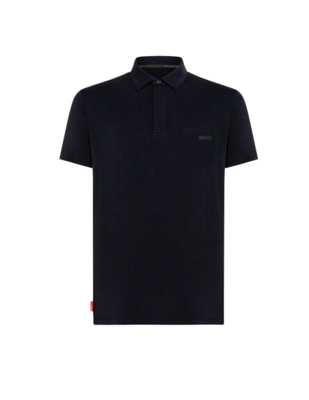 Polo Revo Bleu Noir Homme RRD présenté de face｜Boutique Homme Toulouse
