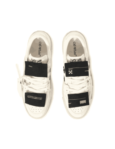 Sneakers Basses 3.0 Court Blanc & Noir Homme Off White présentées portées de haut｜Magasin Homme Toulouse