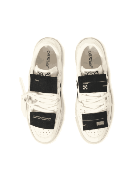 Sneakers Basses 3.0 Court Blanc & Noir Homme Off White présentées portées de haut｜Magasin Homme Toulouse