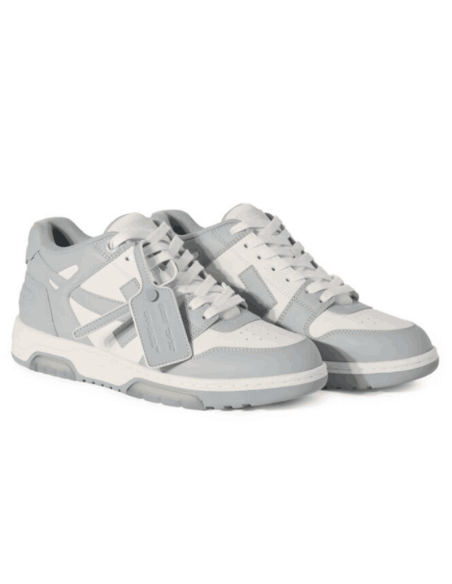 Sneakers Out Of Office Gris Homme Off White présentées de face｜Magasin Homme Toulouse