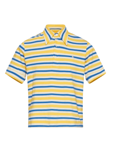 Polo Rayé À Manches Courtes Multicolore Homme MM6 présenté porté de face｜Boutique Homme Toulouse