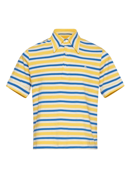 Polo Rayé À Manches Courtes Multicolore Homme MM6 présenté porté de face｜Boutique Homme Toulouse