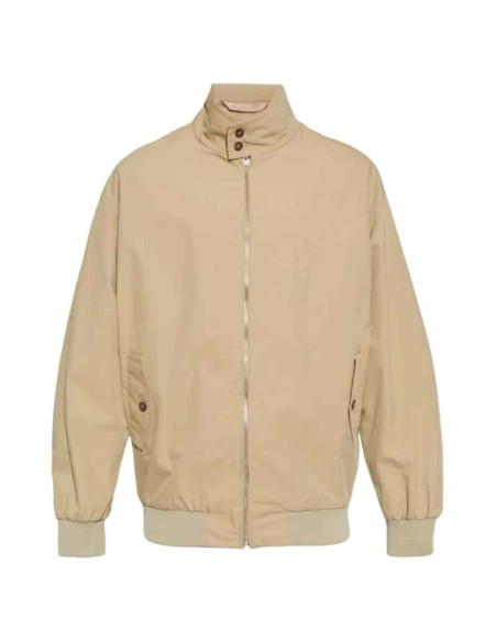Veste À Col Montant Beige Homme MM6 présentée portée de face｜Magasin Homme Toulouse