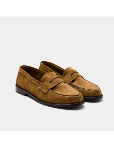 Chaussure de Ville Bobbee Brown Homme Vinny's présentée portée de face｜Magasin Homme Toulouse