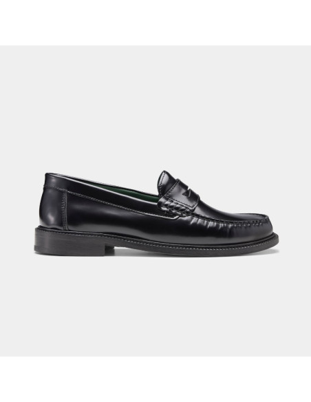 Mocassin Yardee Loafer Noir Homme Vinny's présenté porté de profil｜Boutique Homme Toulouse