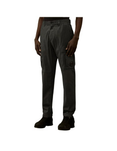 Pantalon Cargo 50 Fili Stretch Elasticated Lens Bleu Homme Cp Company présenté porté de face｜Boutique Homme Toulouse