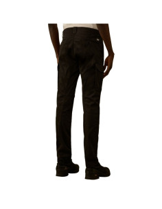 Pantalon cargo Stretch Sateen Ergonomic Lens Noir Homme Cp Company présenté porté de face｜Boutique Homme Toulouse 2