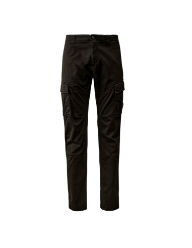 Pantalon cargo Stretch Sateen Ergonomic Lens Noir Homme Cp Company présenté de face｜Boutique Homme Toulouse