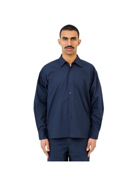 La Chemise Kamakura Ml Navy Last Call For Homme présentées portées de face｜Magasin Homme Toulouse