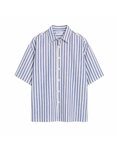 La Chemise "Seseh" Mc Cotton Yarn Denim Bleu & Blanc Homme Last Call For présentée de face|Magasin Homme Toulouse La Chemise "Seseh" Mc Cotton Yarn Denim Bleu & Blanc Homme Last Call For présentée de face|Magasin Homme Toulouse