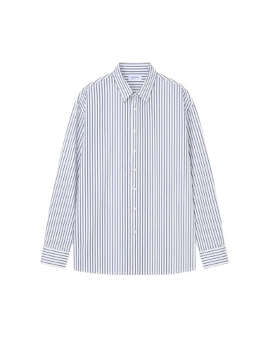 La Chemise "Seseh" Icon Stripe Late Blue & Blanc Homme Last Call Forp résentée de face｜Magasin Homme Toulouse