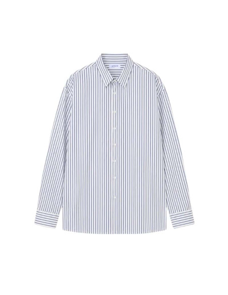 La Chemise "Seseh" Icon Stripe Late Blue & Blanc Homme Last Call Forp résentée de face｜Magasin Homme Toulouse