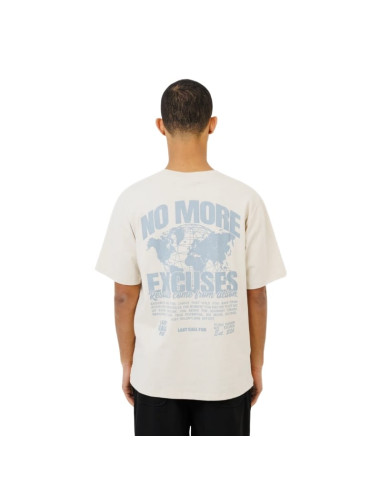 Le T-Shirt "No Excuses" White/Subdued Blue Homme Last Call For présenté porté de dos|Boutique Homme Toulouse Le T-Shirt "No Excuses" White/Subdued Blue Homme Last Call For présenté porté de dos|Boutique Homme Toulouse