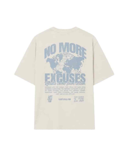 Le T-Shirt "No Excuses" White/Subdued Blue Homme Last Call For présenté de face｜Boutique Homme Toulouse