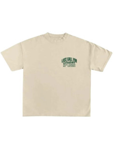 T-Shirt No Excuse Beige Et Vert Homme Last Call For présenté porté de face｜Boutique Homme Toulouse