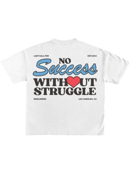 T-Shirt No Struggle Blanc Homme Last Call For présenté porté de dos｜Boutique Homme Toulouse