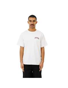 Le Tee-Shirt Wild Roads Blanc Homme Last Call For présenté porté de face｜Boutique Homme Toulouse