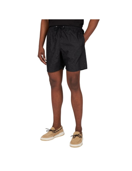 Maillot De Bain Portofino Avec Imprimé Sharks Waves Noir Homme Paul&Shark présenté porté de face｜Boutique Homme Toulouse