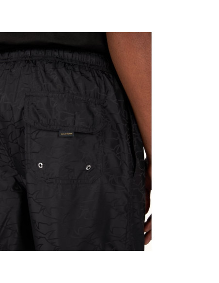 Maillot De Bain Portofino Avec Imprimé Sharks Waves Noir Homme Paul&Shark zoom sur la poche de dos｜Boutique Homme Toulouse